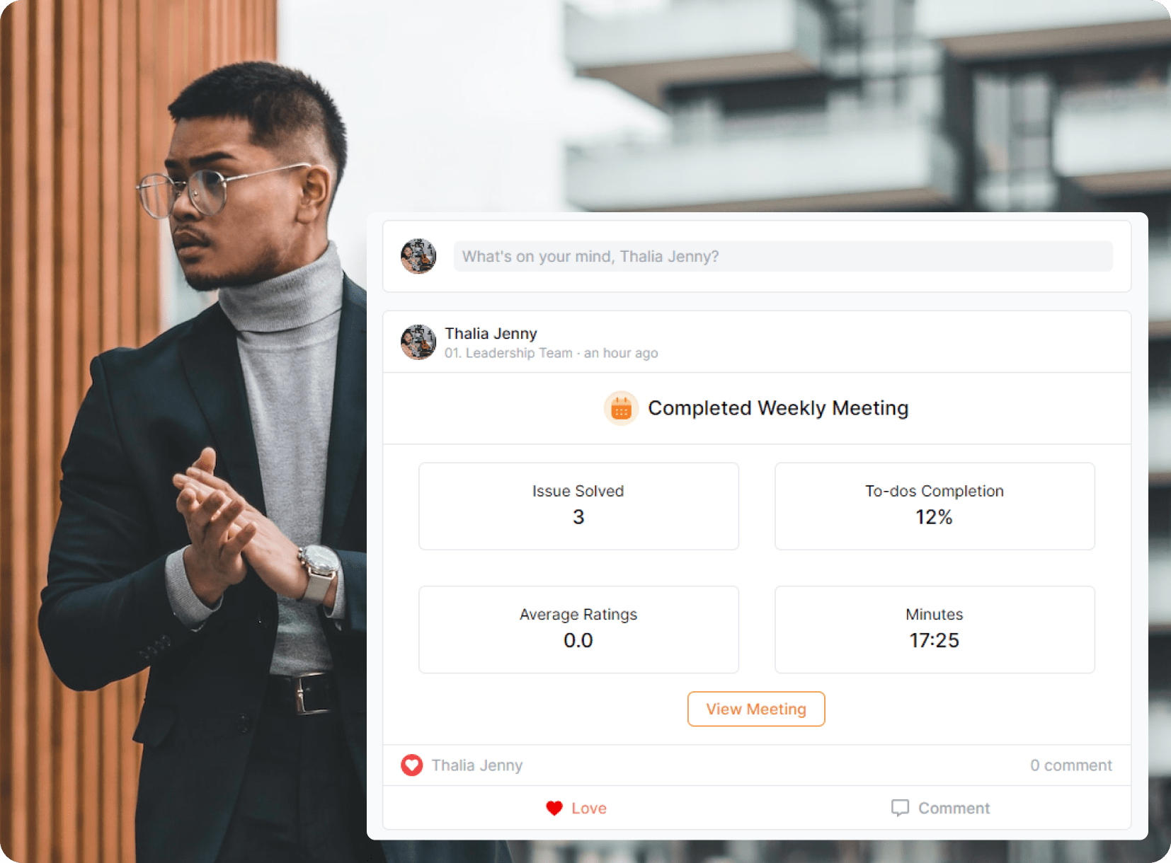 báo cáo cuộc họp trên simplamo